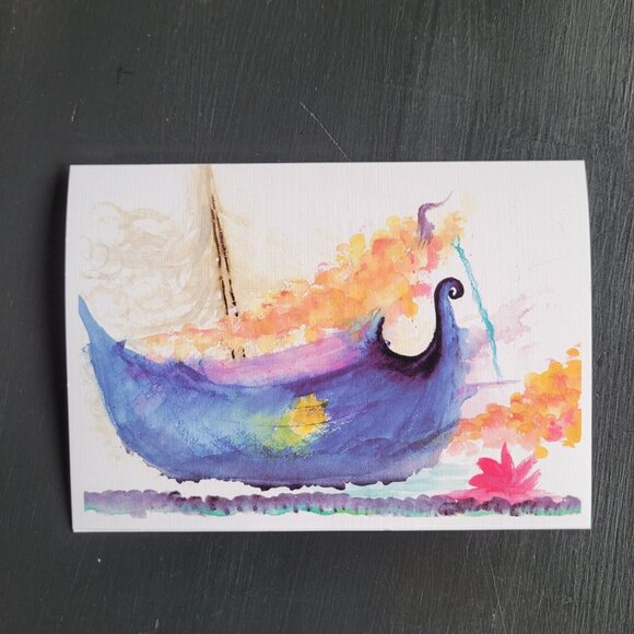 Dream Watercolors - Set of Five Blank Greeting Cards - Picture 3 of 7